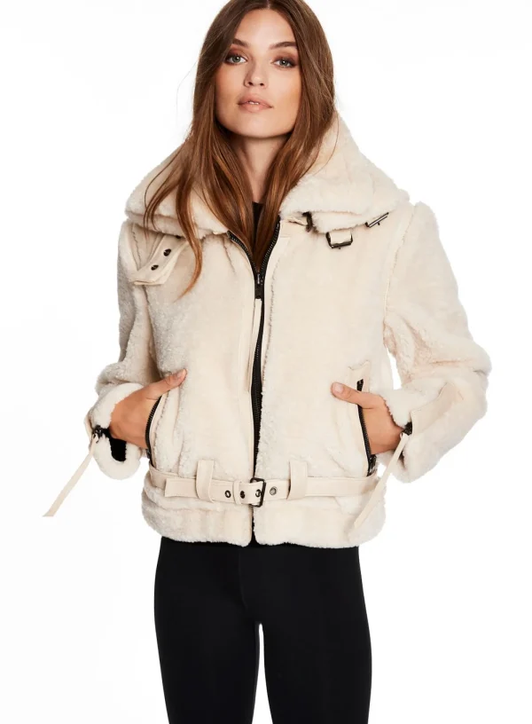 Women SAM. Vegan Leather & Faux Fur-Sherpa Penelope