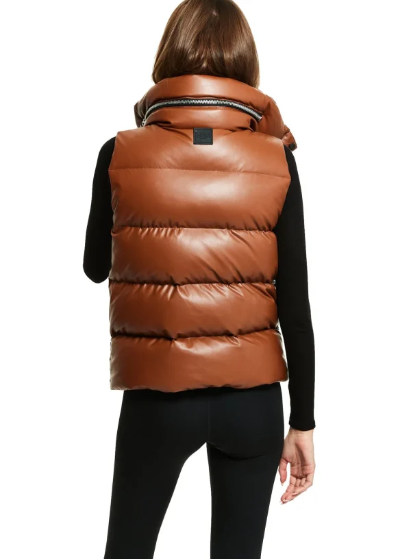 Women SAM. Vegan Leather & Faux Fur-Vegan Leather Tracey Vest
