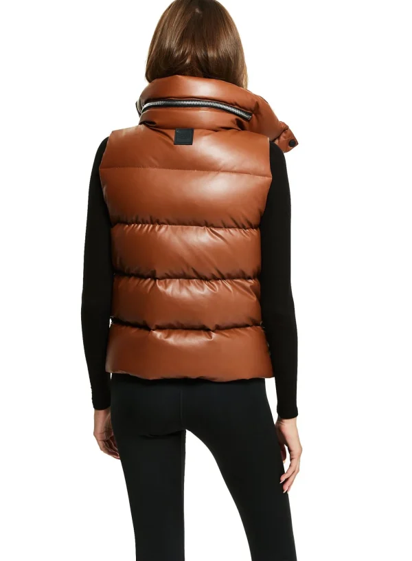 Women SAM. Vegan Leather & Faux Fur-Vegan Leather Tracey Vest