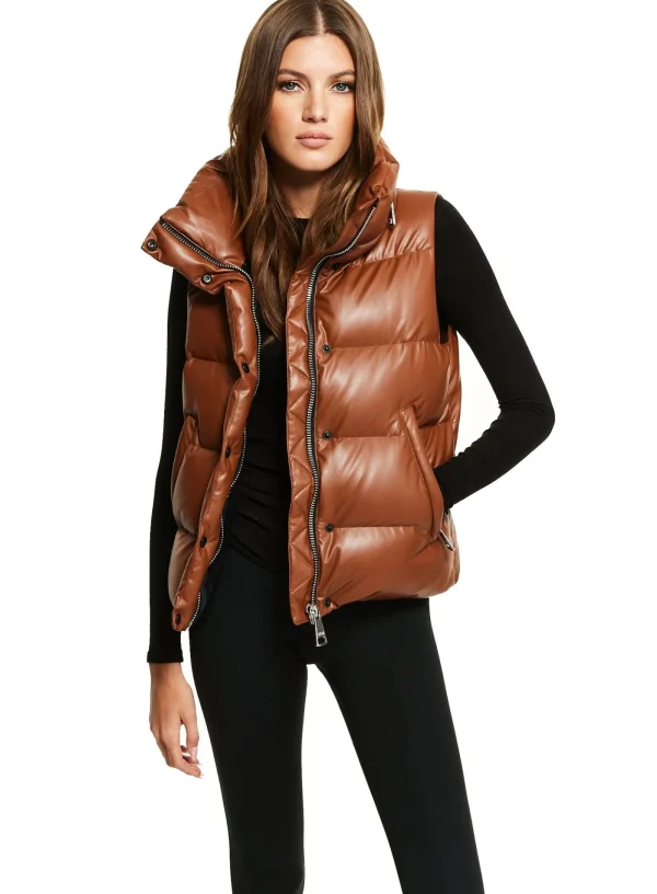 Women SAM. Vests-Vegan Leather Tracey Vest