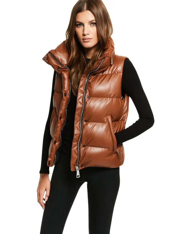 Women SAM. Vests-Vegan Leather Tracey Vest