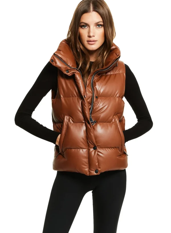 Women SAM. Vests-Vegan Leather Tracey Vest