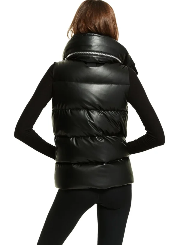 Women SAM. Vegan Leather & Faux Fur-Vegan Leather Tracey Vest