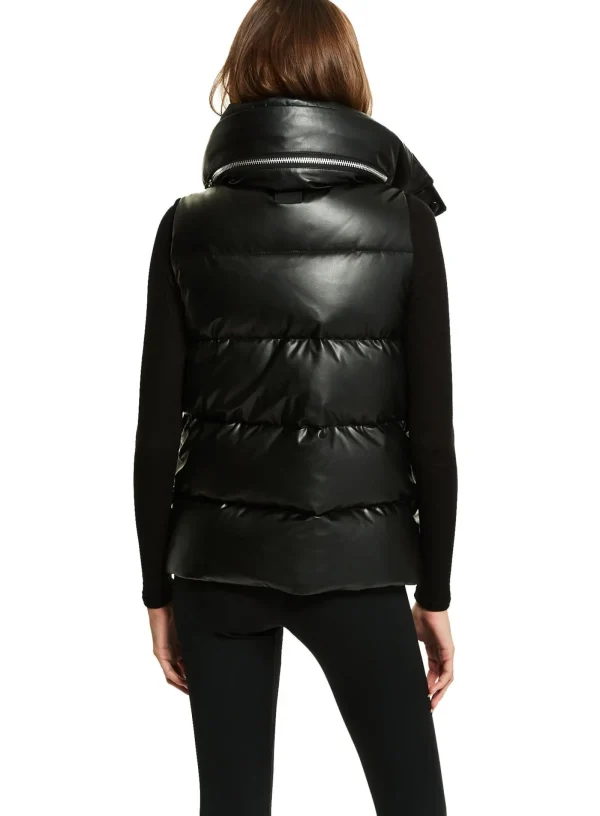 Women SAM. Vegan Leather & Faux Fur-Vegan Leather Tracey Vest